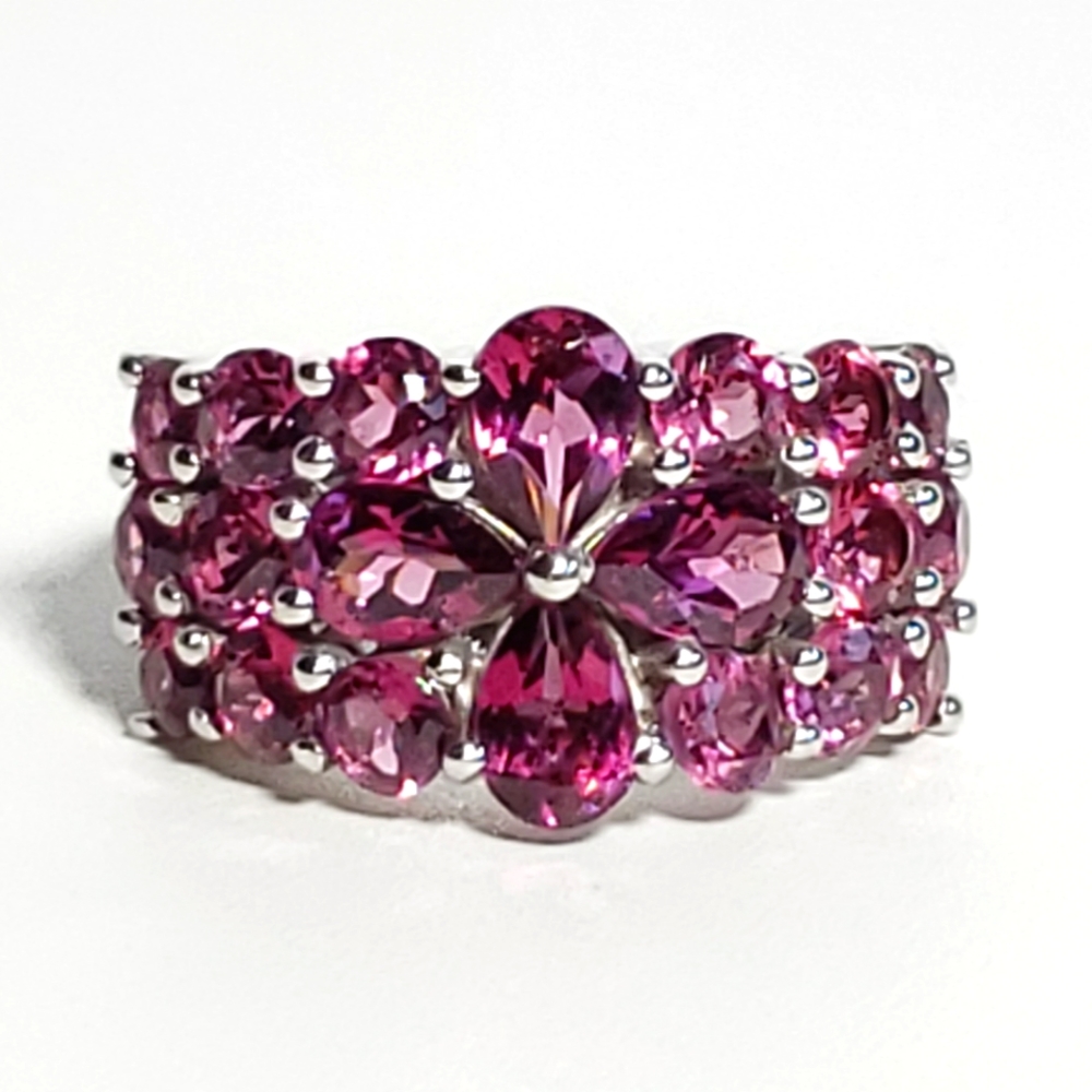 ⚫ Rhodolite Garnet Sterling Silver Ring